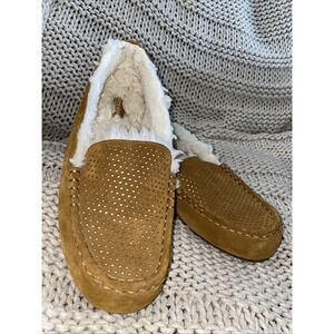 Koolaburra by UGG Lezly Suede Moccasin Slippers Chestnut Women's Size 11
